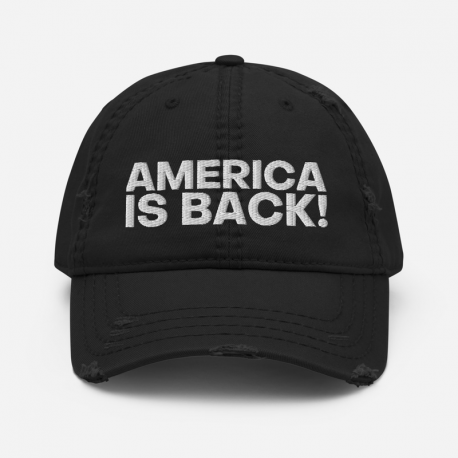 Distressed Dad Hat - 'America Is Back'