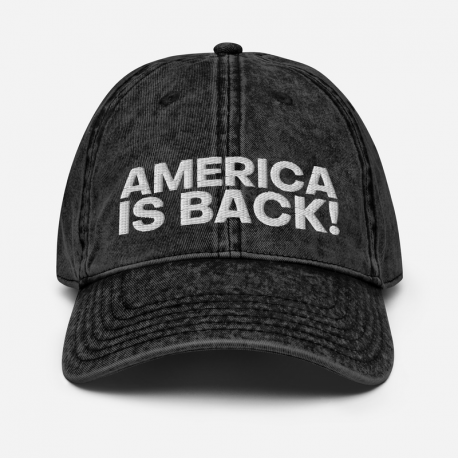 Vintage Cotton Twill Cap - 'America Is Back'