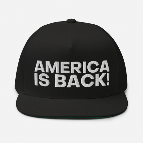 Flat Bill Cap - 'America Is Back'