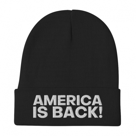 Embroidered Beanie - 'America is back'