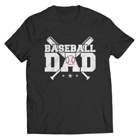 Custom T Shirts - Baseball Dad - A Gift for Dad