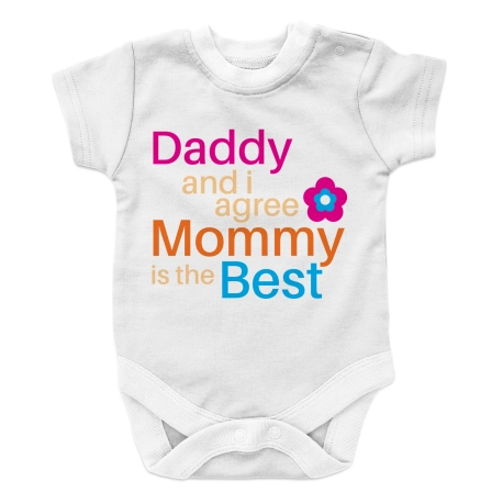 Custom Toddler shirts - Daddy and I Agree Mommy Is The Best