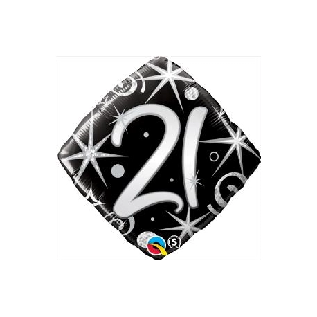 21st Birthday Elegant Sparkle and Swirls
