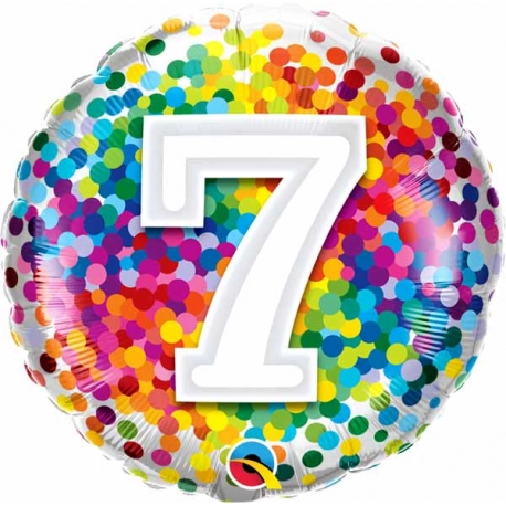 7th Birthday Rainbow Confetti