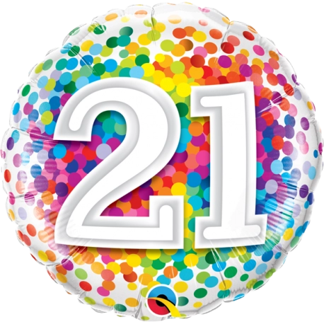 21st Birthday Rainbow Confetti