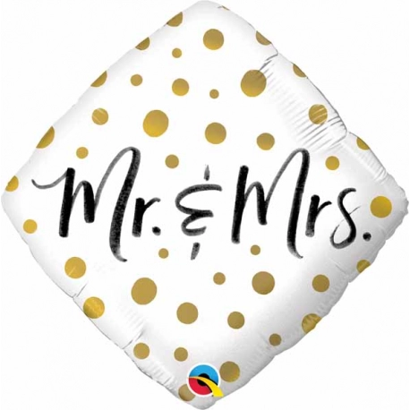 Mr & Mrs - Gold Dots  18