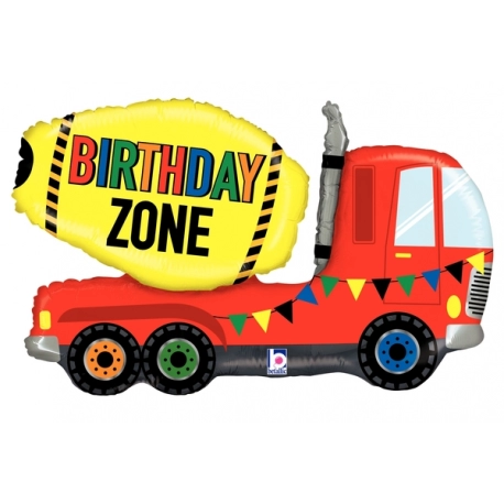 Cement Truck Birthday Zone - Super Shape Balloon