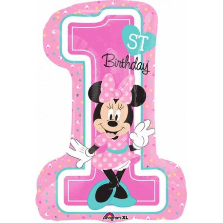 1st Birthday Minnie Mouse - Super Shape Balloon