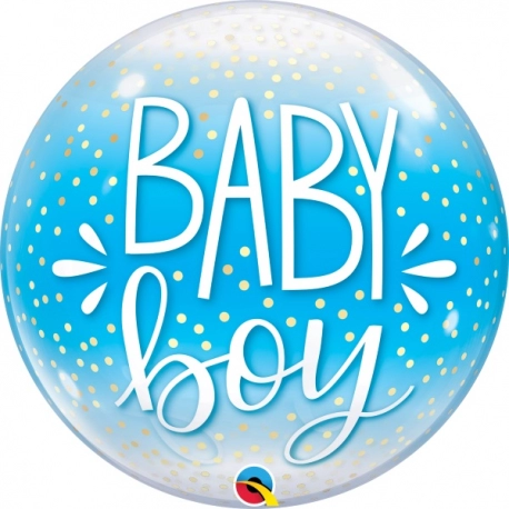 Baby Boy Confetti Bubble 22