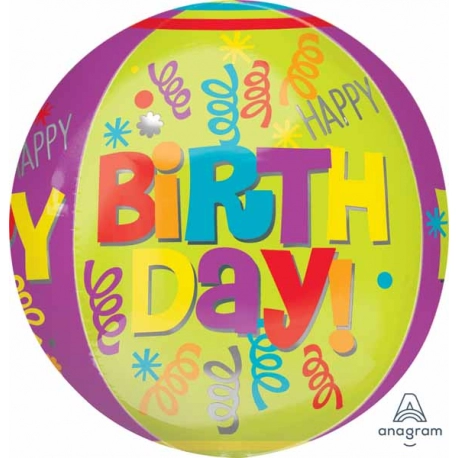 Happy Happy Birthday - Orbz Balloon