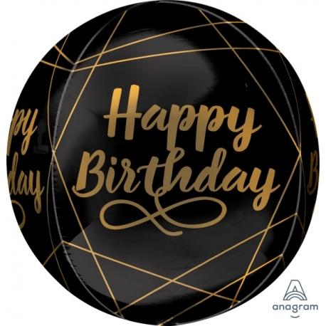 Elegant Happy Birthday - Orbz Balloon