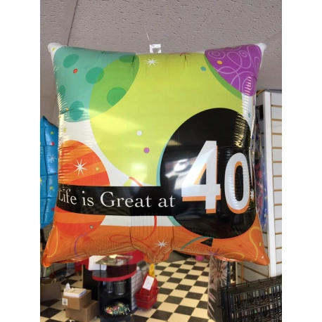 Life Is Great at 40 - 18 Inch Foil Balloon