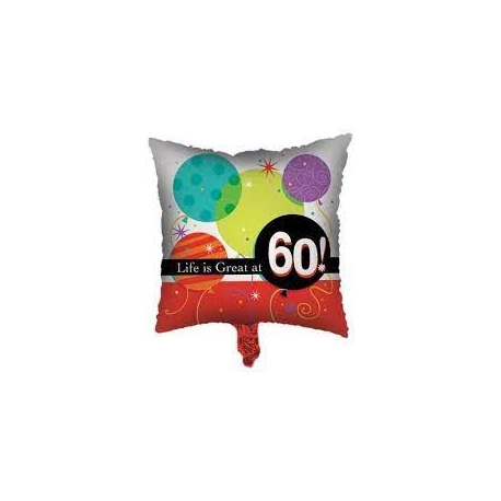 Life Is Great at 60 - 18 Inch Foil Balloon