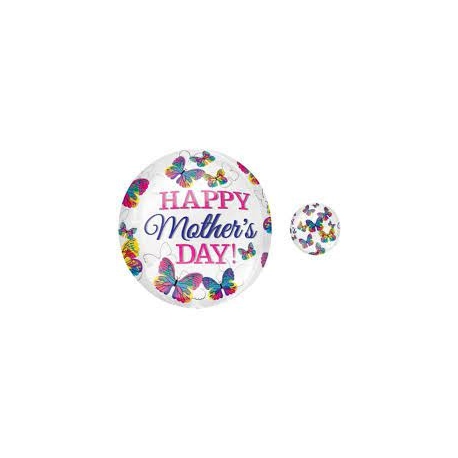 Happy Mothers Day - Butterflies - Orbz Balloon