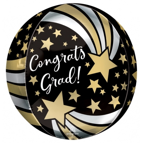 Congrats Grad Shooting Stars - Orbz Balloon