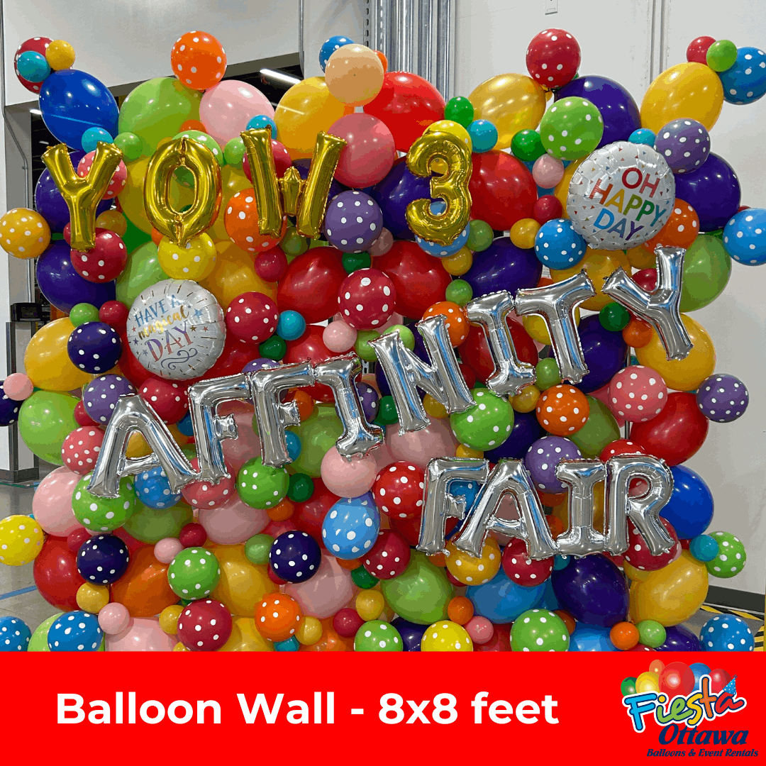 Multi Coloured Balloon Wall