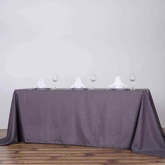rental charcoal grey 90x132 table linen cover ottawa