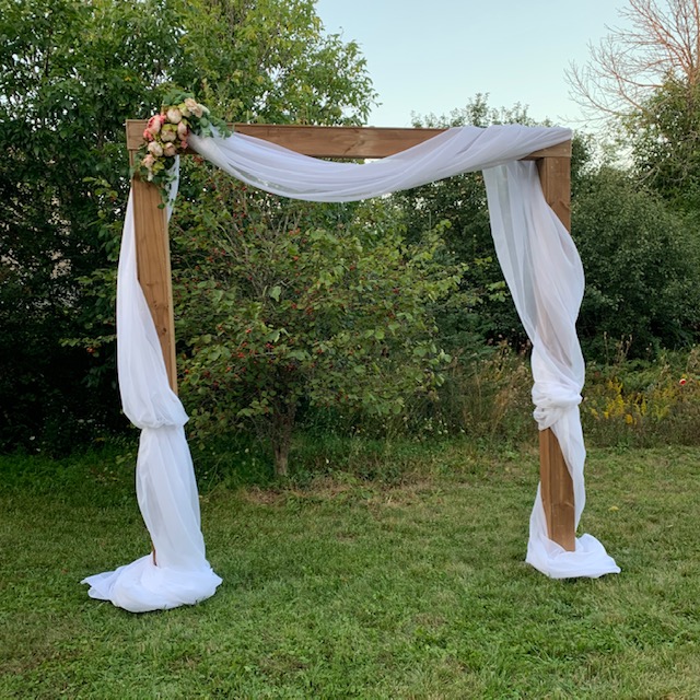 rental ottawa White sheer Arch Drapery