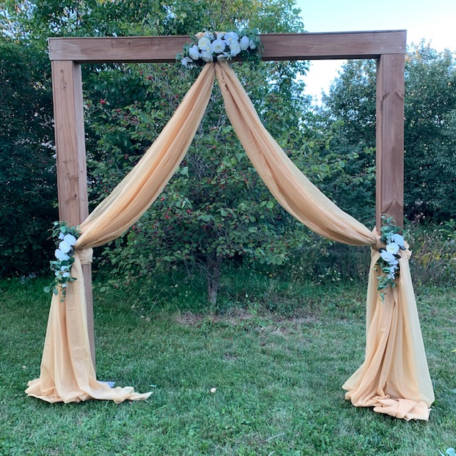 rental ottawa gold sheer Arch Drapery