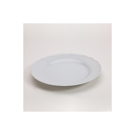 Snow Drop White Dinner Plate