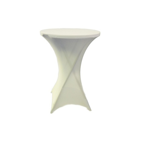 White Spandex/Cocktail Table Cover