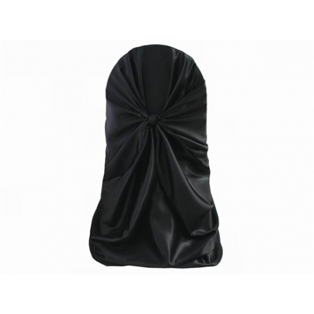 Black Satin Universal Chair Cover