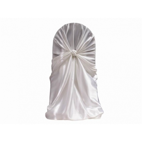 White Satin Universal Chair Cover
