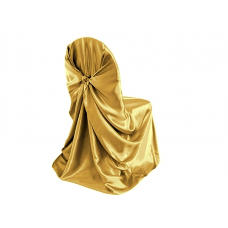 Gold Satin Universal Chair Cover