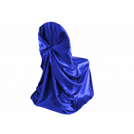 Royal Blue Satin Universal Chair Cover