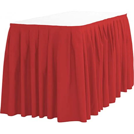 Red Classic Table Skirt - 14 feet