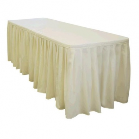 Ivory Classic Table Skirt - 12 feet
