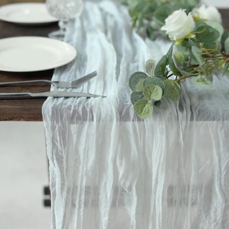 White Gauze/Cheesecloth Table Runner