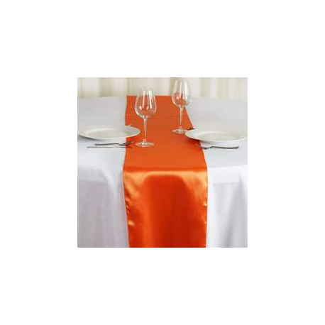 Orange Satin Table Runner