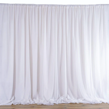 Backdrop Panel - White Dual Layer - 10x20 feet wide