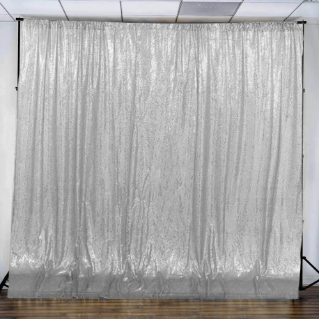 Backdrop Panel - Silver Sequin