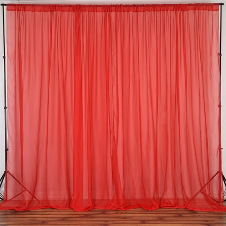 Backdrop Panel - Red Sheer 10x10 feet