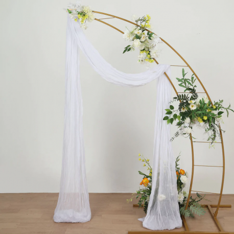 White Gauze Cheesecloth Arch Drapery