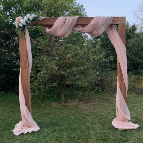 Taupe Sheer Arch Drapery - 40 Feet
