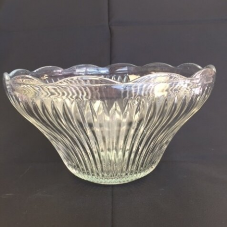 Glass 1 Gallon Punch bowl - lines pattern