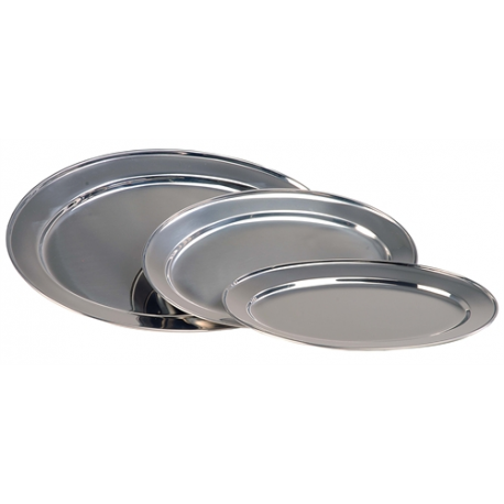 Platter - Stainless - oval - 14 inch