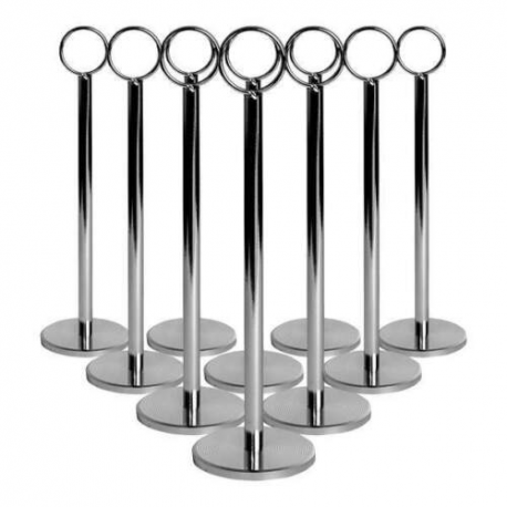 Table Number Stands - chrome