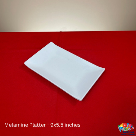 Platter - White - Melamine - 9x5.5 inches
