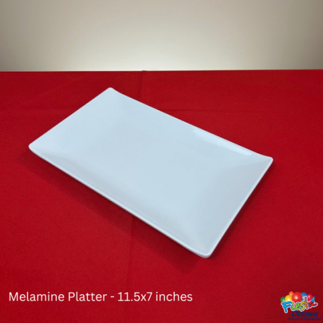Platter - White - Melamine - 11.5x7 inches