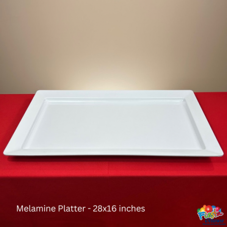 Platter - White - Melamine - 28x16 inches