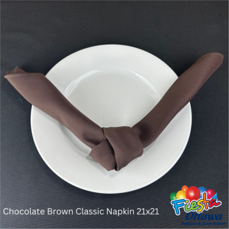Napkin Chocolate Brown Classic 21x21 inches