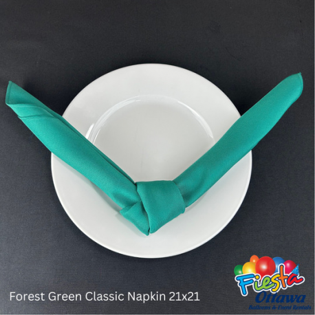 Napkin Forest Green Classic 21x21 inches