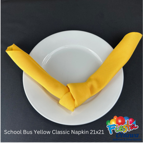 Napkin School Bus Yellow Classic 21x21 inches