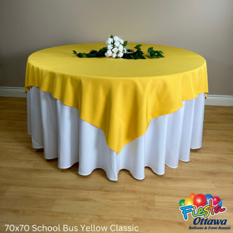 School Bus Yellow Classic Overlay Poly 70x70 inches