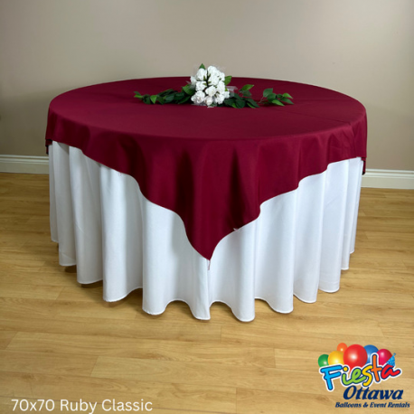 Ruby Classic Overlay Poly 70x70 inches