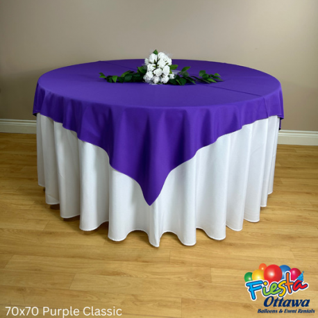 Purple Classic Overlay Poly 70x70 inches